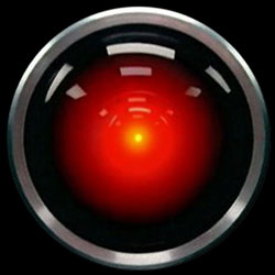 The iconic camera eye of HAL in 2001